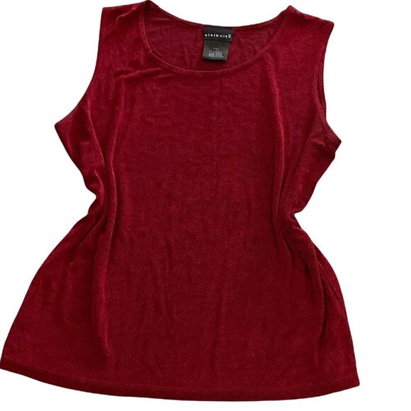 Citiknits Sleeveless Tank Top Petite Sz XS Red #69H - Picture 1 of 6